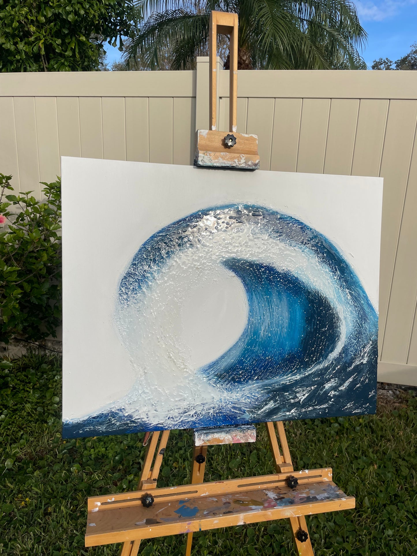 “Tsunami Wave” Acrylic On Canvas 22x28in