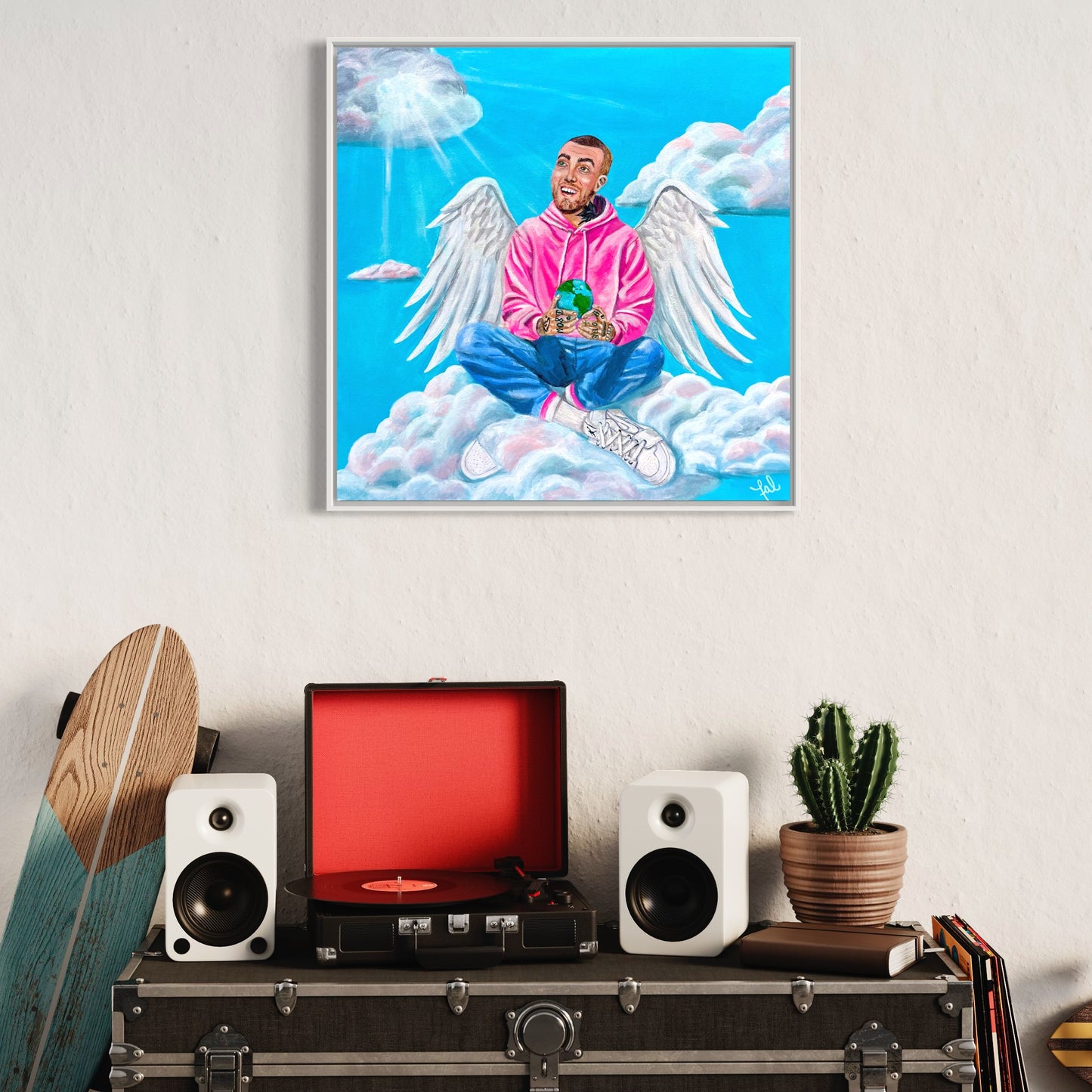 “The Scoop On Heaven - Mac Miller” Acrylic On Canvas 24x24in