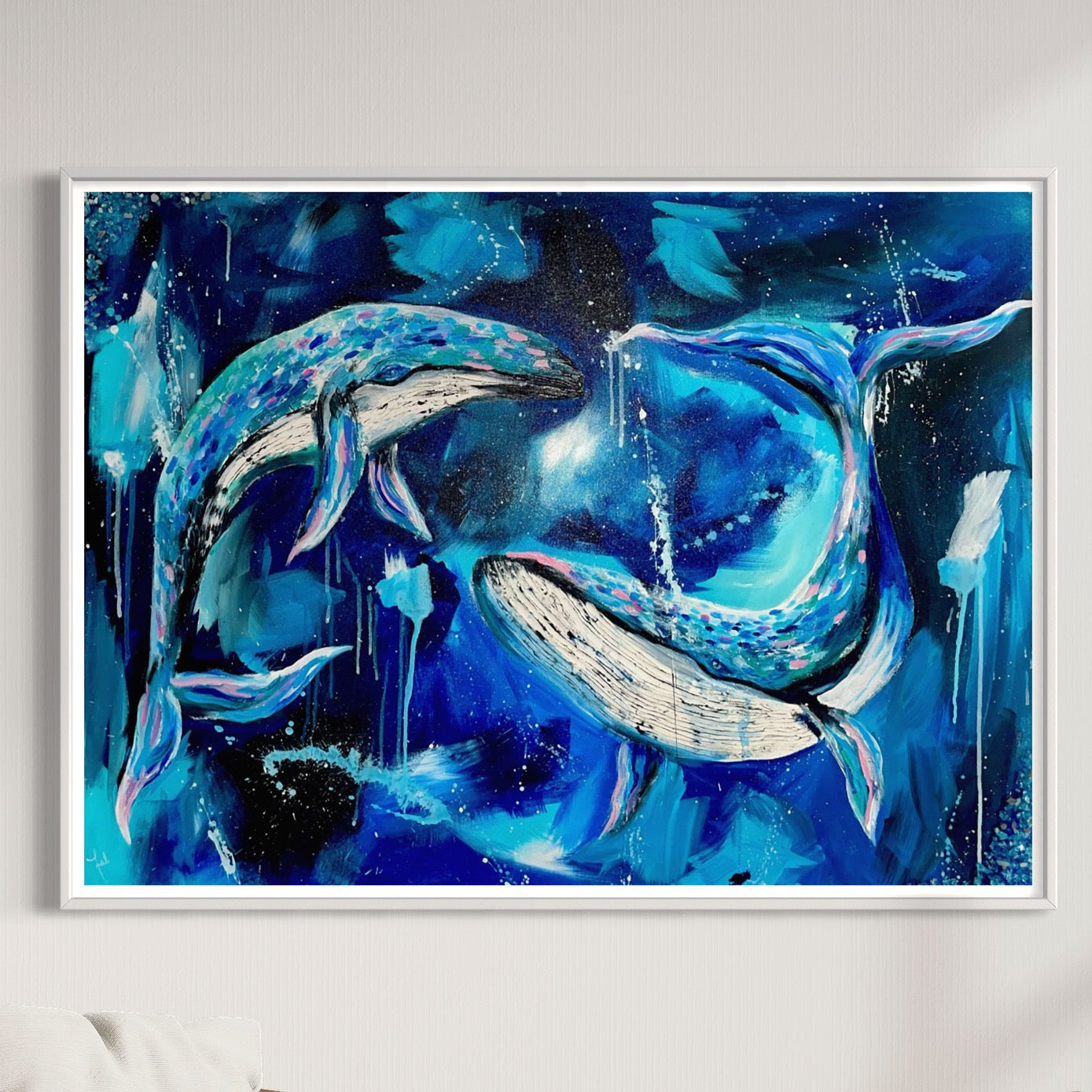 "Enchanted Whales" Fine Art Print