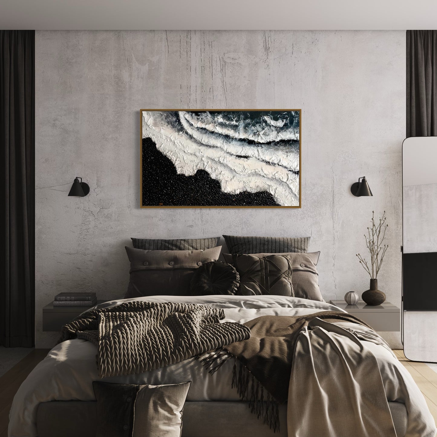 “Pebble Beach” Textured Canvas 30x48in