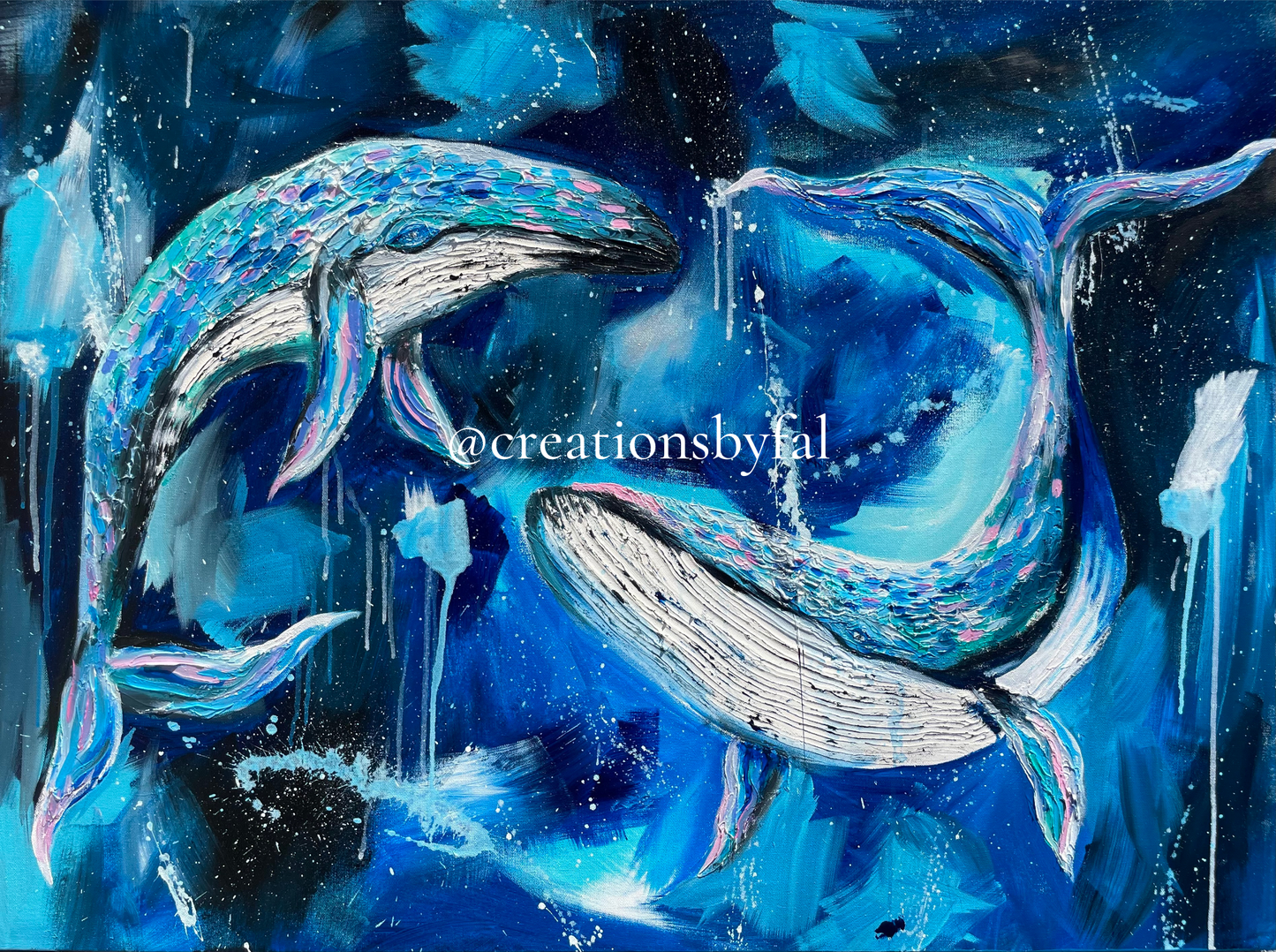 "Enchanted Whales" Fine Art Print